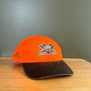 MN Wild NHL Hockey Pheasants Forever Blaze Orange Brown Strapback Hat
